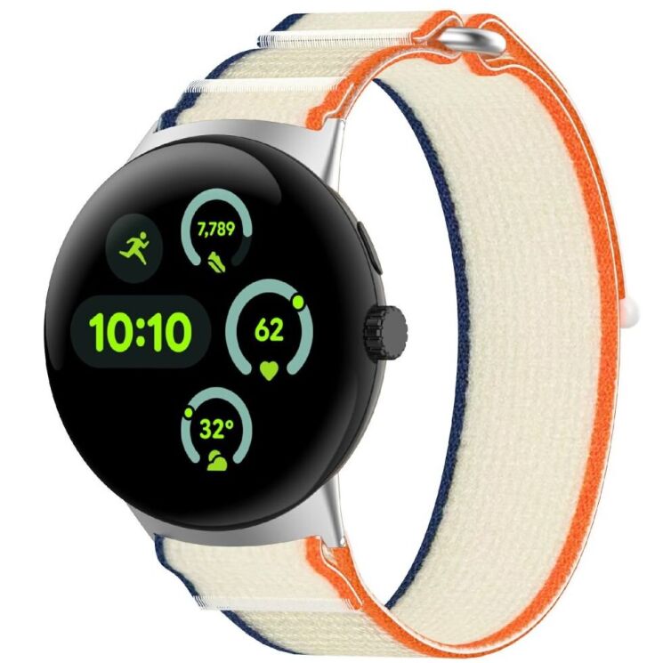 Ремешок Deexe Nylon Strap для Google Pixel Watch 3 (45mm) - Orange: фото 2 из 6