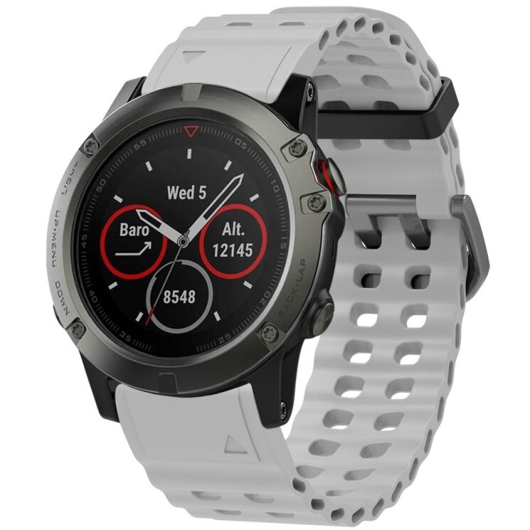 Ремінець Deexe Ocean Strap для годинників Garmin з кріпленням Quick Fit 26mm - Grey: фото 4 з 6