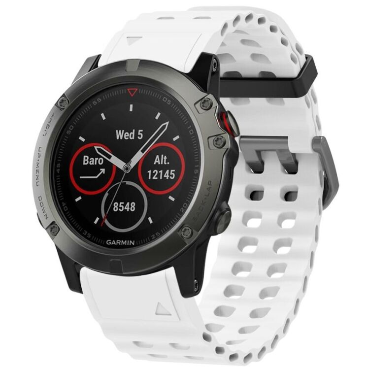 Ремешок Deexe Ocean Strap для часов Garmin c креплением QuickFit 22mm - White: фото 4 из 6