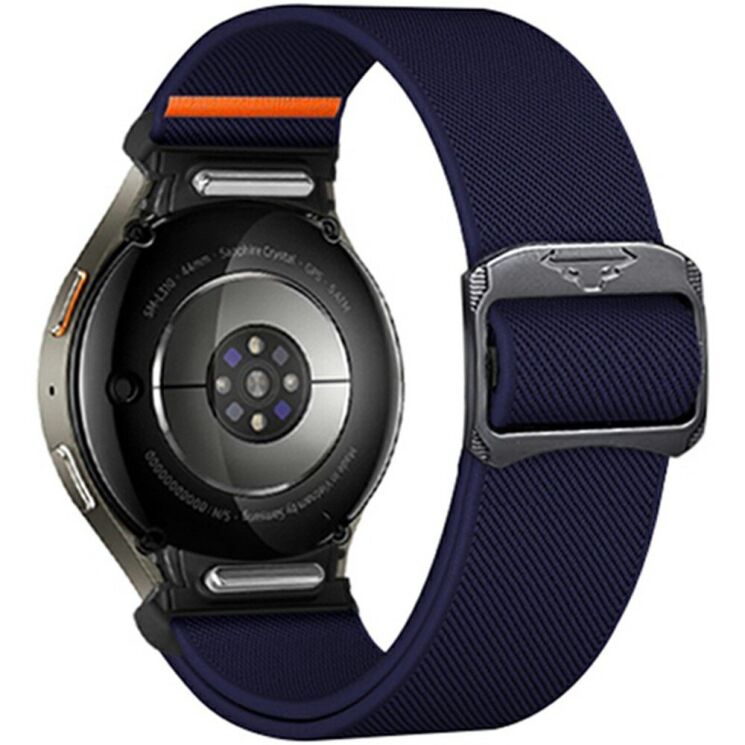 Ремінець Deexe Orbit Flex для Samsung Galaxy Watch 4 / 5 / 6 / 7 / FE (40mm) - Dark Blue: фото 1 з 5