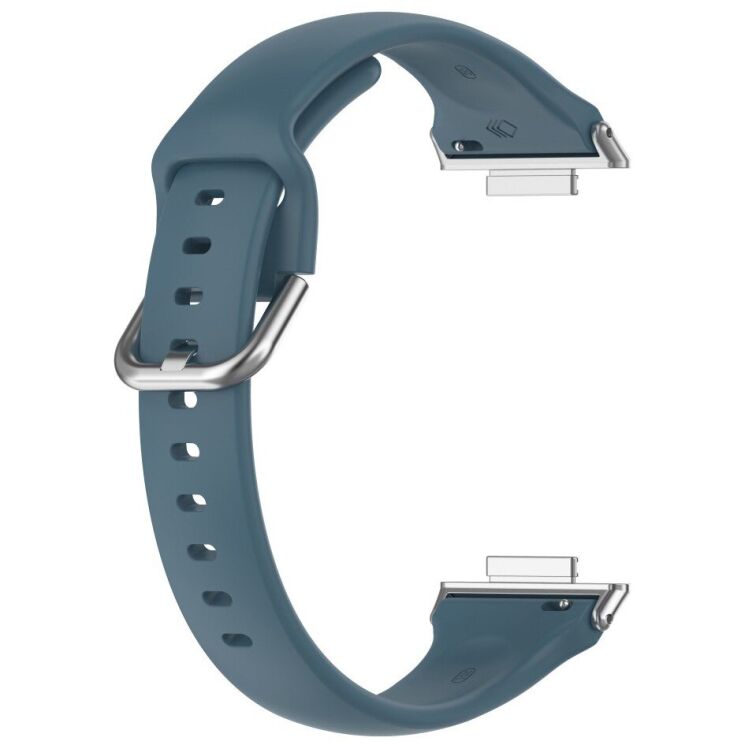 Ремешок Deexe Silicone Band для Huawei Watch Fit 2 - Cyan: фото 3 из 5