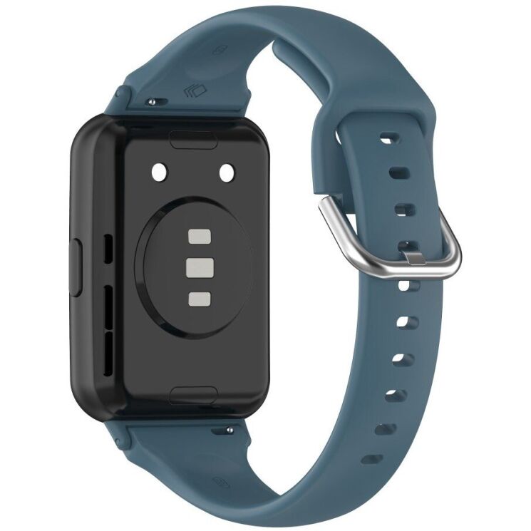 Ремешок Deexe Silicone Band для Huawei Watch Fit 2 - Cyan: фото 2 из 5