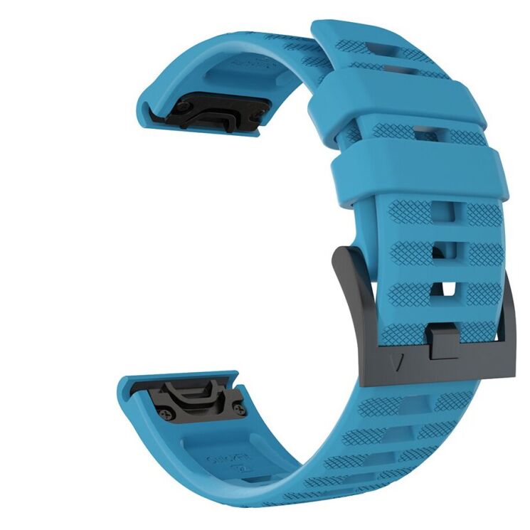 Ремешок Deexe Silicone Strap для часов Garmin c креплением QuickFit 26mm - Blue: фото 3 из 4