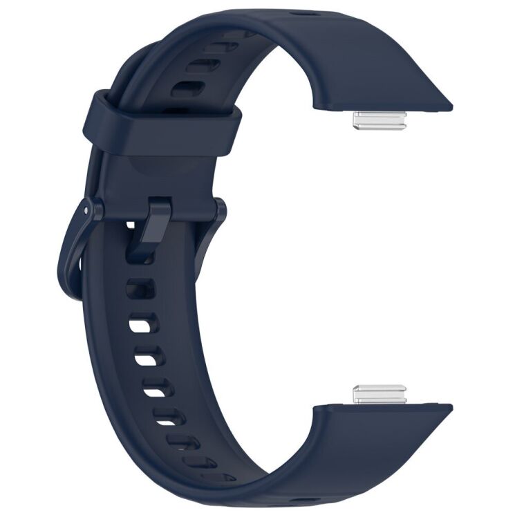 Ремешок Deexe Soft Silicone для Huawei Watch Fit 3 - Midnight Blue: фото 3 из 7