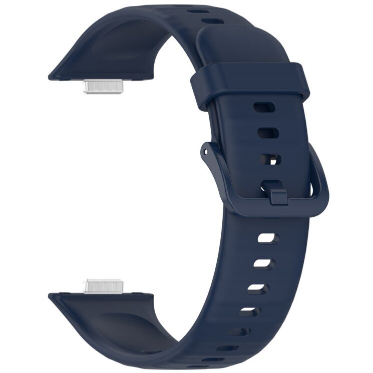 Ремешок Deexe Soft Silicone для Huawei Watch Fit 3 - Midnight Blue: фото 2 из 7