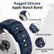 Ремінець Deexe Sport Design для Apple Watch 46 / 45 / 44 / SE 44 / 42 (Series 1-3) / Ultra / Ultra 2 - Midnight Blue / Black (371807BL). Фото 6 з 9
