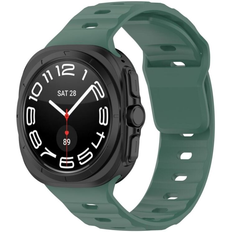 Ремінець Deexe Sport Series для Samsung Galaxy Watch Ultra (47mm) - Dark Green: фото 4 з 6