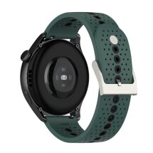 Ремінець Deexe Sport Style для годинників з шириною кріплення 22 мм - Black / Olive Green: фото 1 з 11