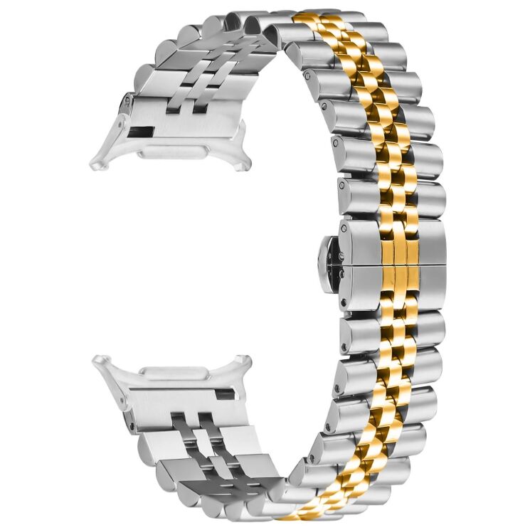 Ремешок Deexe Stainless Steel QuickFit для Samsung Galaxy Watch Ultra (2025) - Gold: фото 1 из 7
