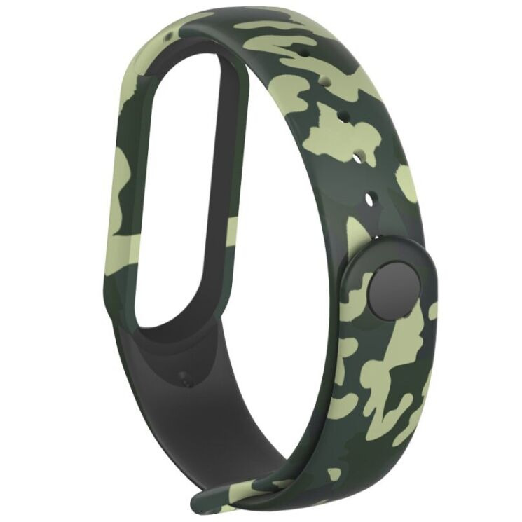 Ремешок Deexe Style Strap для Xiaomi Mi Band 5 / Mi Band 6 - Green/Camouflage: фото 3 из 5