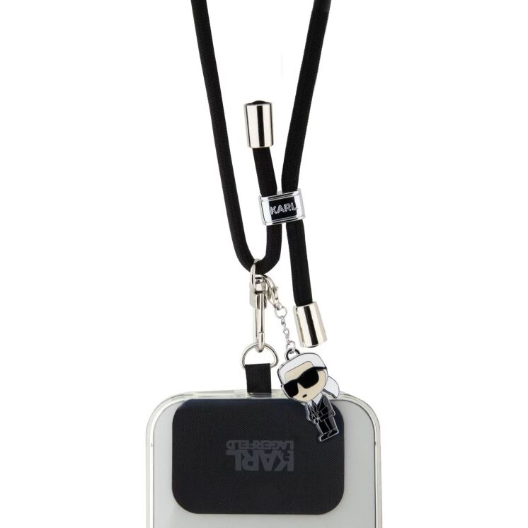 Ремешок для смартфона Karl Lagerfeld Universal CBDY Cord (KLUCNMSCKIK) - Black (983038B) Ремешок для смартфона Karl Lagerfeld Universal CBDY Cord (KLUCNMSCKIK) - Black: фото 2 из 4