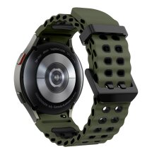 Ремінець KALEBOL Ocean Strap для Samsung Galaxy Watch 4 / 4 Classic / 5 / 5 Pro / 6 / 6 Classic / 7 / FE - Army Green / Black: фото 1 з 9
