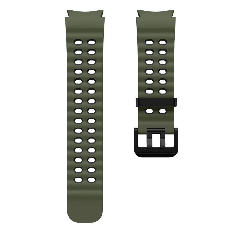 Ремінець KALEBOL Ocean Strap для Samsung Galaxy Watch 4 / 4 Classic / 5 / 5 Pro / 6 / 6 Classic / 7 / FE - Army Green / Black: фото 3 з 9