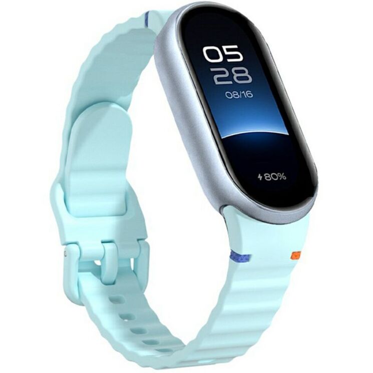 Ремешок Reframe Wavy Pattern для Xiaomi Mi Smart Band 8 / 9 / 10 - Baby Blue: фото 2 из 12