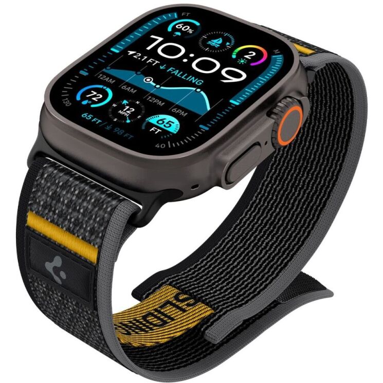 Ремінець Spigen (SGP) Athlex Air для Apple Watch 46 / 45 / 44 / SE 44 / Ultra / Ultra 2 (AMP09033) - Active Black: фото 5 з 17
