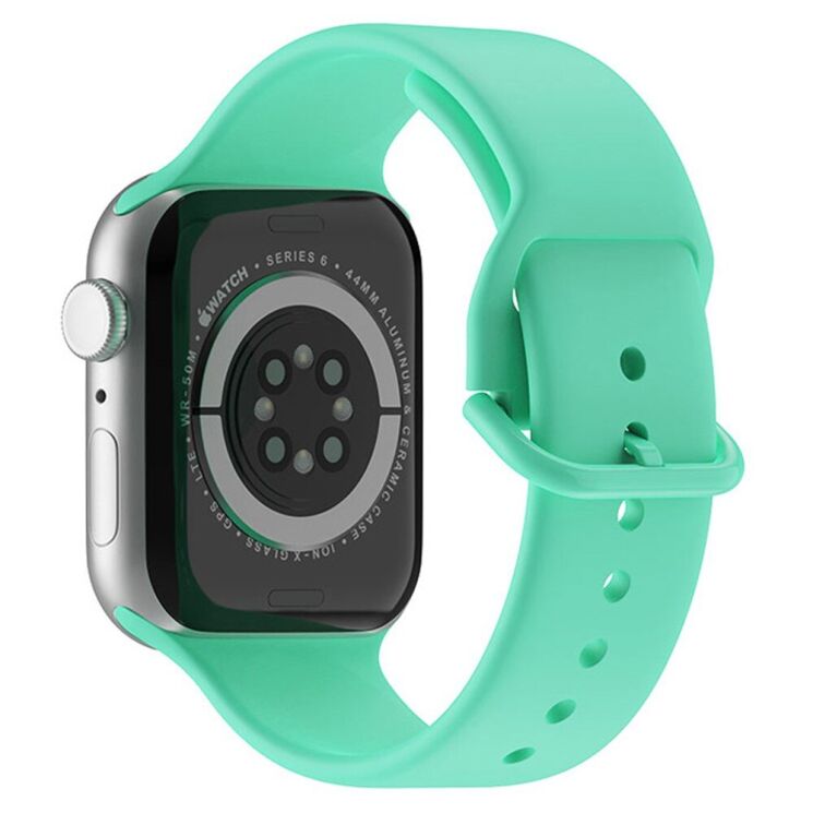 Ремешок UniCase Silicone Band для Apple Watch 46 / 45 / 44 / SE 44 / 42 (Series 1-3) / Ultra / Ultra 2 - Light Green: фото 1 из 7