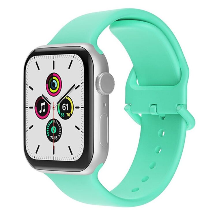 Ремешок UniCase Silicone Band для Apple Watch 46 / 45 / 44 / SE 44 / 42 (Series 1-3) / Ultra / Ultra 2 - Light Green: фото 2 из 7