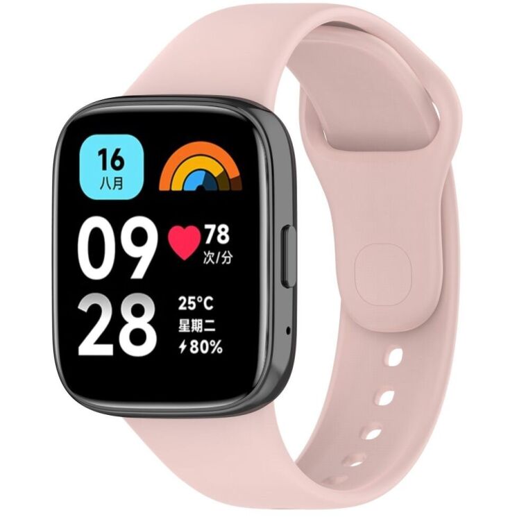 Ремешок UniCase Silicone Band для Xiaomi Redmi Watch 3 Active / 3 Lite - Light Pink: фото 4 из 7