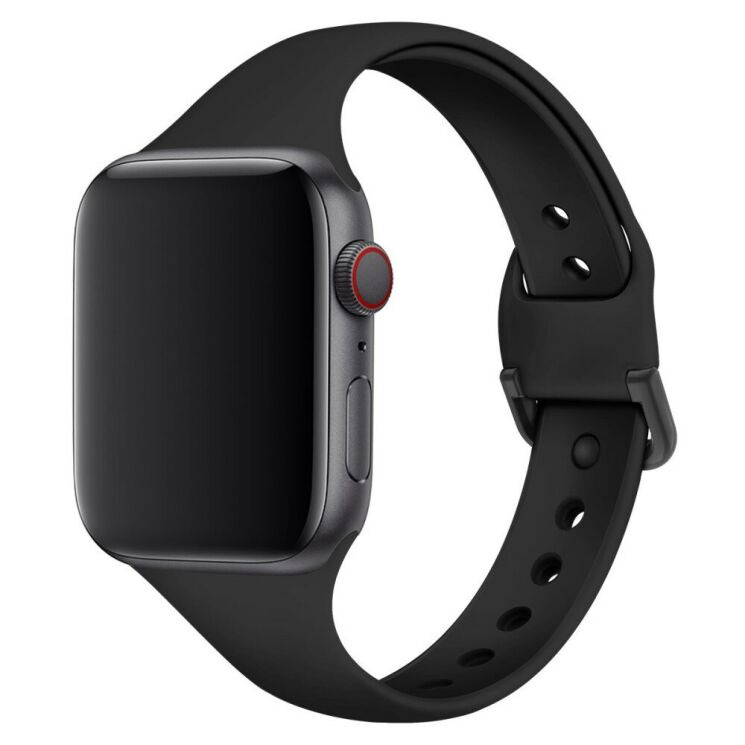 Ремінець UniCase Silicone Strap для Apple Watch 42 (Series 10/11) / 41 / 40 / SE 40 / 38 - Black: фото 1 з 5