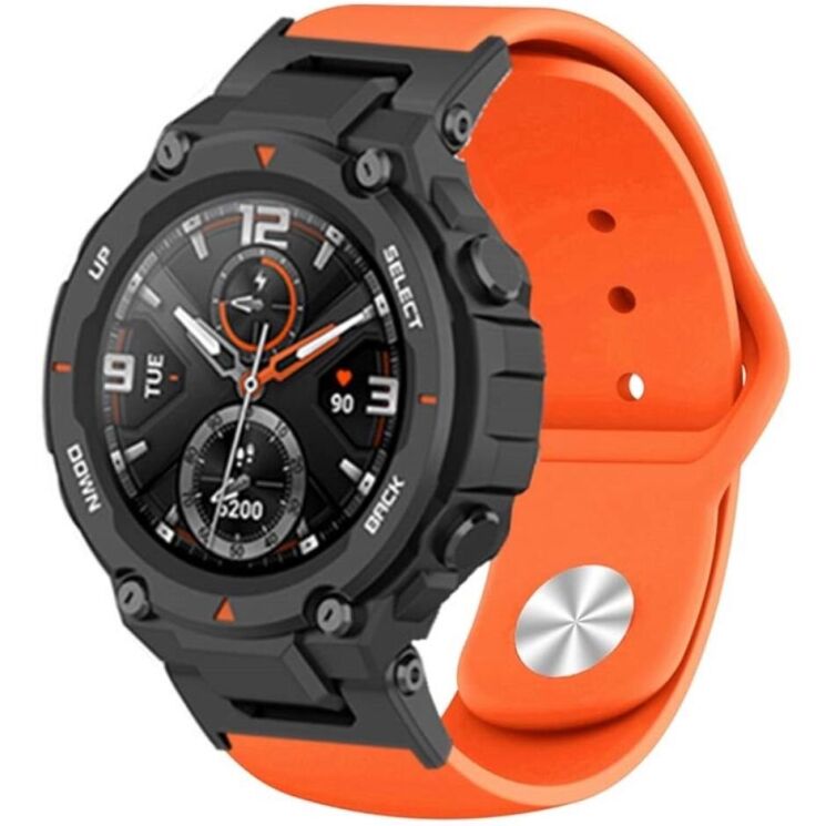 Ремешок UniCase Silicone Strap для Huami Amazfit T-ReX / T-ReX Pro - Orange: фото 3 из 3
