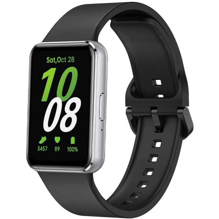 Ремінець UniCase Silicone Strap для Samsung Galaxy Fit 3 - Black: фото 1 з 3