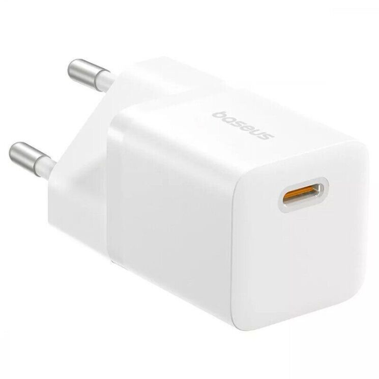 Мережевий зарядний пристрій Baseus GaN 1C 25W + кабель Type-C to Type-C (100W, 1m) P10110909213-01 - White: фото 3 з 3