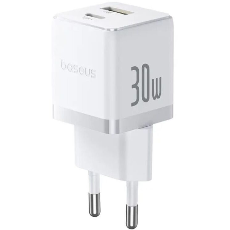 Сетевое зарядное устройство Baseus Palm C+U (30W) P1011160A213-00 - White: фото 4 из 17