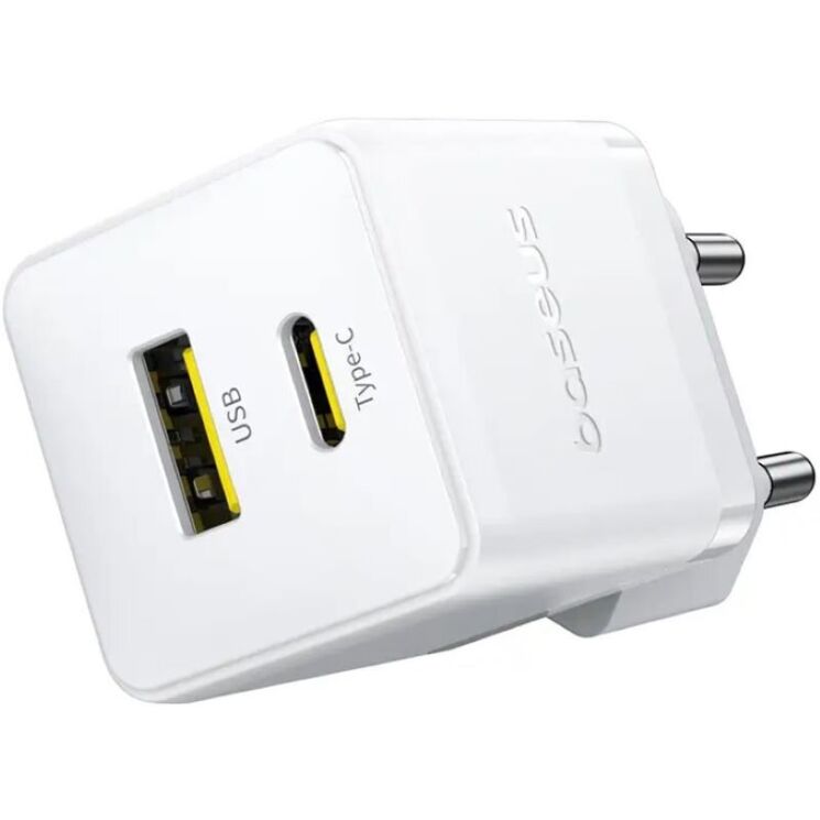 Сетевое зарядное устройство Baseus Palm C+U (30W) P1011160A213-00 - White: фото 2 из 17