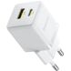 Сетевое зарядное устройство Baseus Palm C+U (30W) P1011160A213-00 - White (960175W). Фото 1 из 17