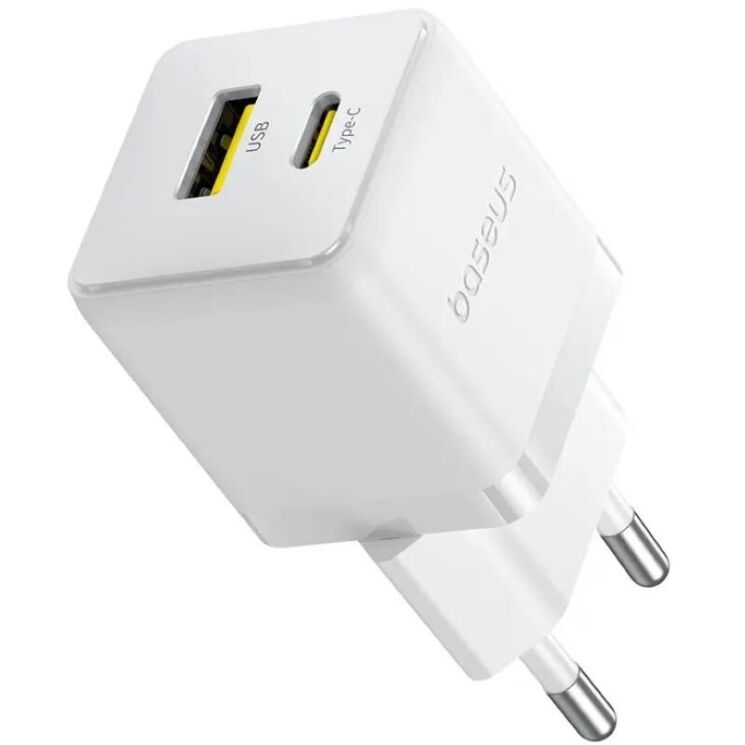 Сетевое зарядное устройство Baseus Palm C+U (30W) P1011160A213-00 - White: фото 1 из 17