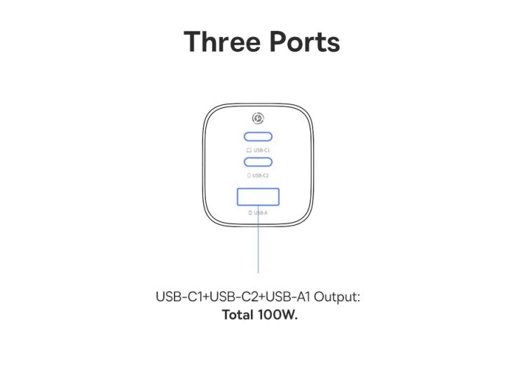 Сетевое зарядное устройство Baseus PicoGo AE11 2C+U (100W) E0121400 - Black: фото 20 из 23