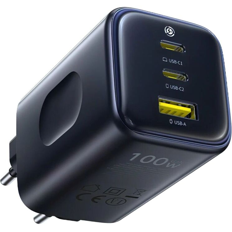 Сетевое зарядное устройство Baseus PicoGo AE11 2C+U (100W) E0121400 - Black: фото 1 из 23