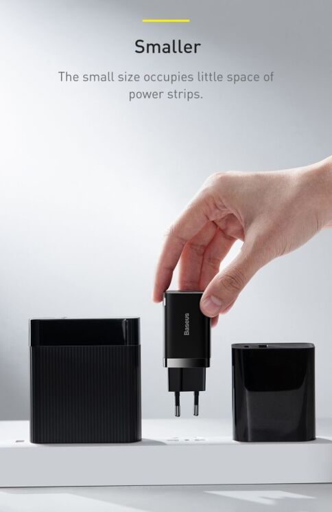 Мережевий зарядний пристрій Baseus Super Si Pro Quick Charger C+U (30W) CCSUPP-E01 - Black: фото 11 з 25