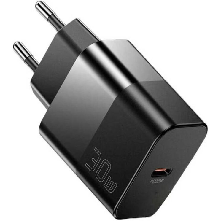 Сетевое зарядное устройство ESSAGER 30W Type-C + кабель Type-C to Type-C (E30JSB1-SYTT1-T) - Black (995687B) Сетевое зарядное устройство ESSAGER 30W Type-C + кабель Type-C to Type-C (E30JSB1-SYTT1-T) - Black: фото 3 из 7