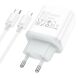 Сетевое зарядное устройство Hoco C104A (20W) + кабель Type-C to Lightning - White (960129W). Фото 5 из 9
