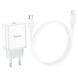 Сетевое зарядное устройство Hoco C104A (20W) + кабель Type-C to Lightning - White (960129W). Фото 6 из 9