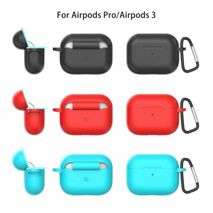 Силіконовий чохол Deexe Silicone Case для Apple AirPods Pro - Blue: фото 4 з 6