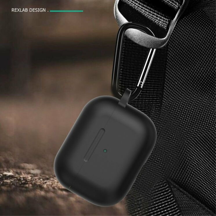 Силіконовий чохол Deexe Silicone Case для Apple AirPods Pro - Blue: фото 5 з 6