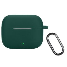 Силиконовый чехол Deexe Silicone Case (FH) для OPPO Enco Buds 3 Pro - Blackish Green: фото 1 из 8