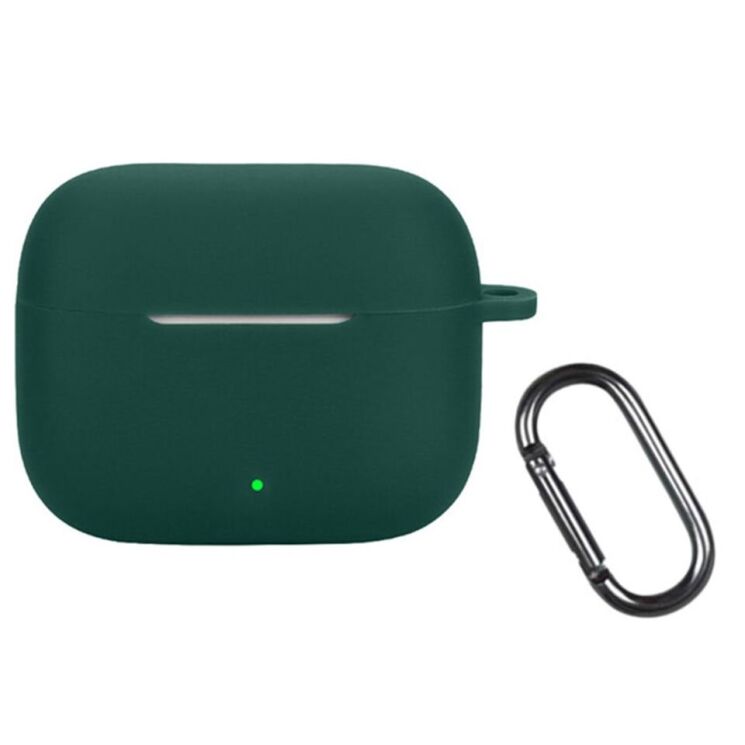 Силиконовый чехол Deexe Silicone Case (FH) для OPPO Enco Buds 3 Pro - Blackish Green: фото 1 из 8