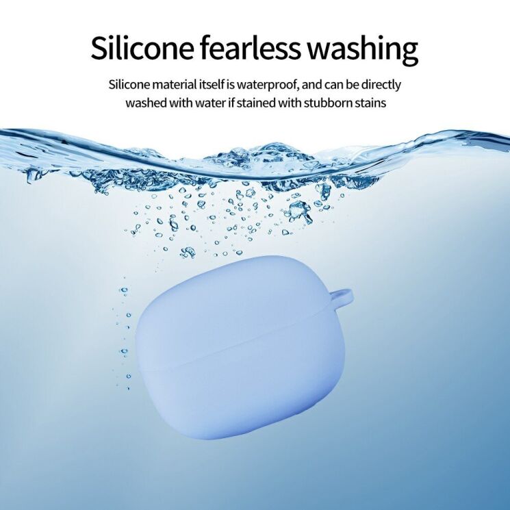 Силиконовый чехол Deexe Silicone Case (FH) для Xiaomi Redmi Buds 6 Pro - Sky Blue: фото 3 из 8