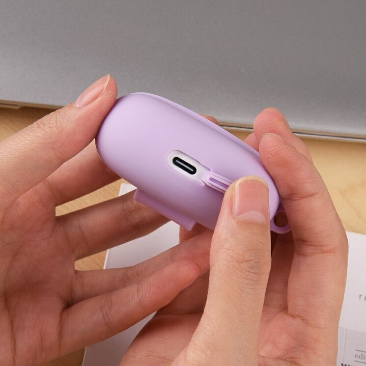 Силиконовый чехол Deexe Silicone Case (FH) для Xiaomi Redmi Buds 6 Pro - Sky Blue: фото 7 из 8