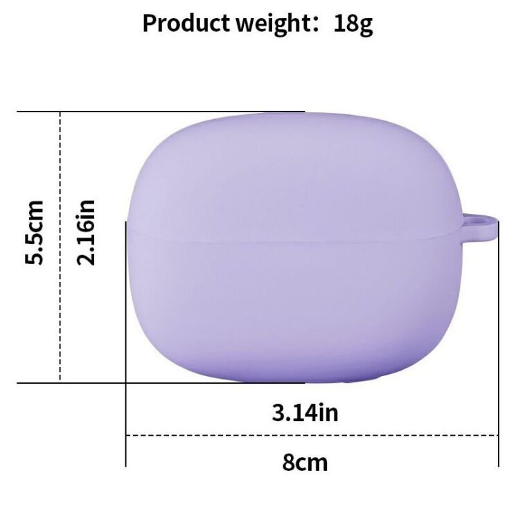 Силиконовый чехол Deexe Silicone Case (FH) для Xiaomi Redmi Buds 6 Pro - Sky Blue: фото 8 из 8