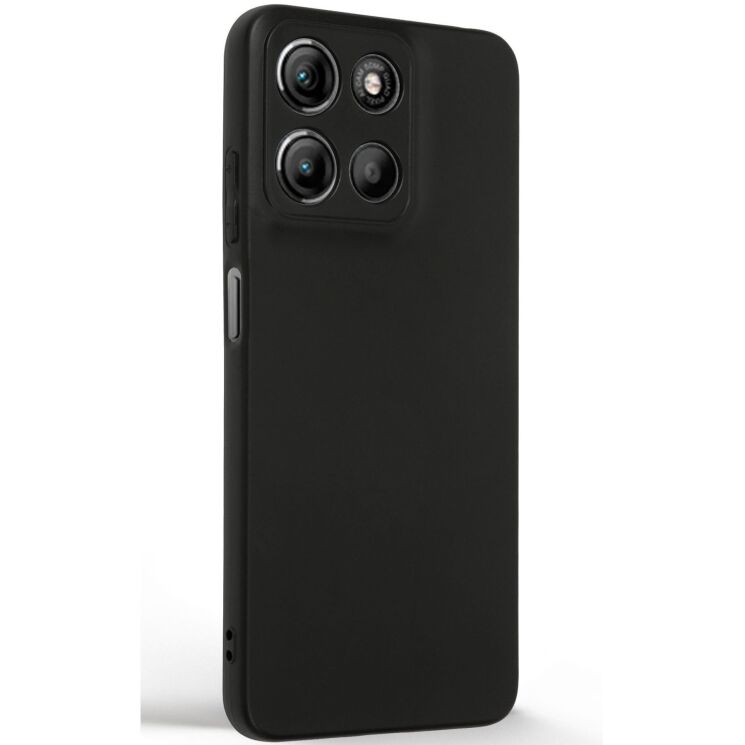 Силиконовый (TPU) чехол ArmorStandart Matte Slim Fit для Motorola Moto G15 - Black: фото 2 из 5