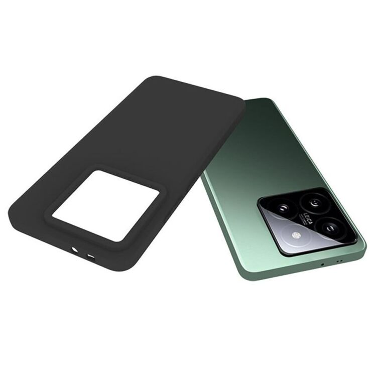 Силиконовый (TPU) чехол Deexe Matte Case для Xiaomi 14T Pro - Black: фото 4 из 5