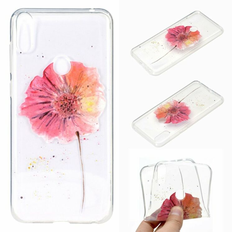 Силиконовый (TPU) чехол Deexe Pretty Glossy для ASUS Zenfone 5 (ZE620KL) - Flower: фото 1 из 6