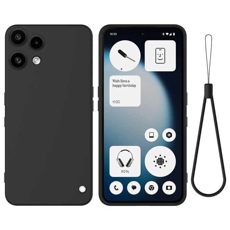 Силиконовый (TPU) чехол Deexe Silicone Case для Nothing Phone (3a) Lite - Black: фото 1 из 9
