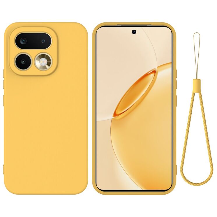 Силиконовый (TPU) чехол Deexe Silicone Case для Realme 16 Pro Plus - Yellow: фото 1 из 9