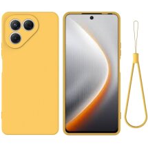 Силіконовий (TPU) чохол Deexe Silicone Case для TECNO Pova 7 Neo - Yellow: фото 1 з 8
