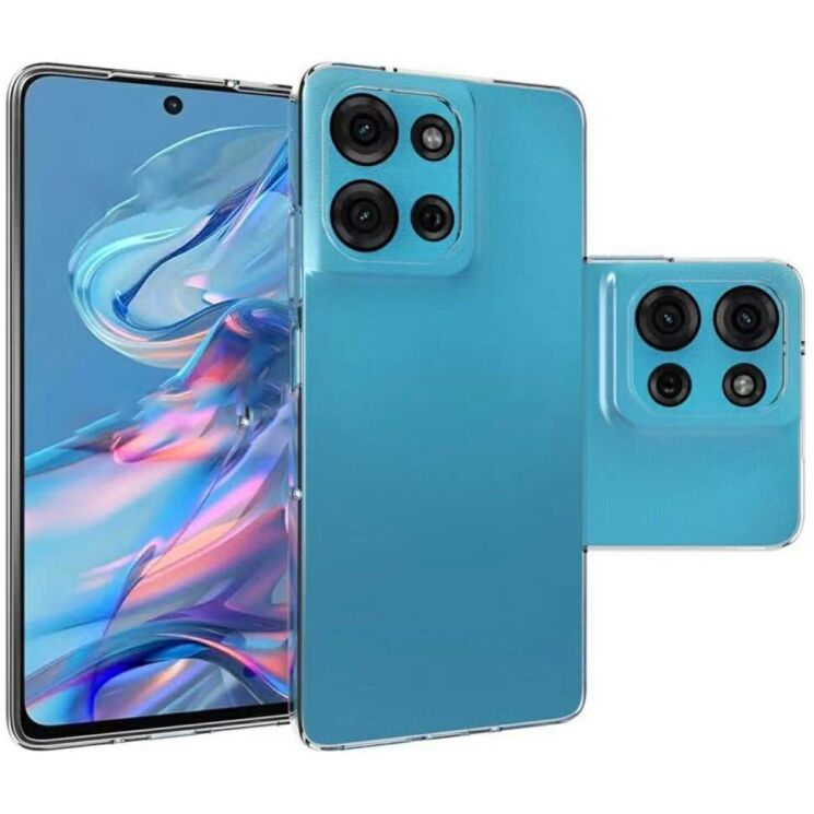 Силиконовый (TPU) чехол Deexe UltraThin для Motorola Moto G75 - Transparent: фото 2 из 4